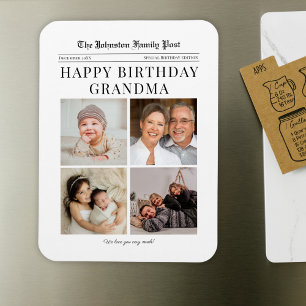 Fridge Magnet Anniversaire Photo Collage pour gran