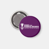 Fridge Magnet Button - Paarse witte Logo Magneet (Voorkant / Achterkant)