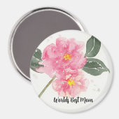 Fridge Magnet Camelia Worlds Best Maman (Recto/Verso)