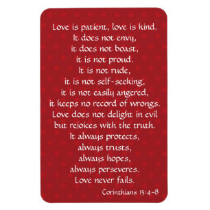 Fridge Magnet, Love is Patient (Corinthians) Magneet