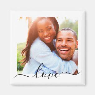 Fridge Magnet Photo Template Love Text White Magneet