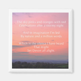 Fridge magnet poème "Devon A Light"