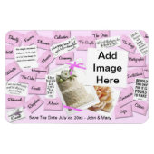 Fridge Magnet Wedding Enregistrer la date Invitati (Horizontal)