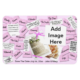 Fridge Magnet Wedding Enregistrer la date Invitati