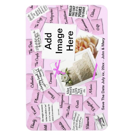 Fridge Magnet Wedding Enregistrer la date Invitati (Vertical)