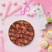 Fried Bacon Breakfast-reeks Papieren Bordje (Feest)