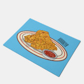 Fried cartoon-illustratie deurmat (Schuin)