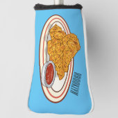 Fried cartoon-illustratie golfheadcover (Draai 90)