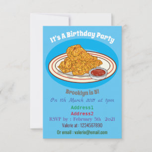 Fried cartoon-illustratie kaart