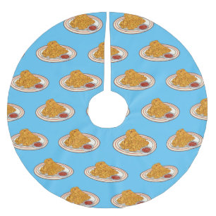 Fried cartoon-illustratie kerstboom rok