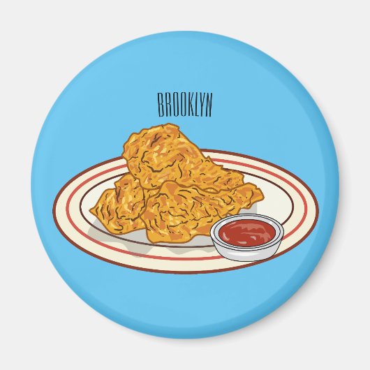 Fried cartoon-illustratie magneet (Voorkant)