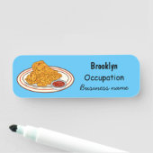 Fried cartoon-illustratie naamplaatje (In situ)