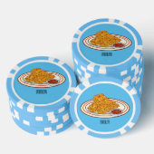 Fried cartoon-illustratie poker chips (Opstapeling)