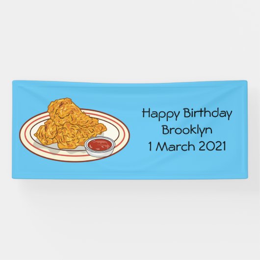 Fried cartoon-illustratie spandoek (Horizontaal)