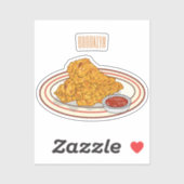 Fried cartoon-illustratie sticker (Vel)