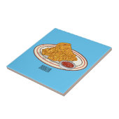 Fried cartoon-illustratie tegeltje (Zijkant)