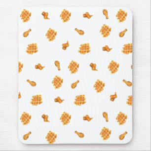 Fried Chicken and Waffles Pattern Muismat