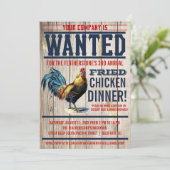 Fried Chicken Dinner Party-uitnodigingen Kaart (Staand voorkant)