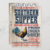 Fried Chicken Dinner Party-uitnodigingen Kaart (Voorkant / Achterkant)