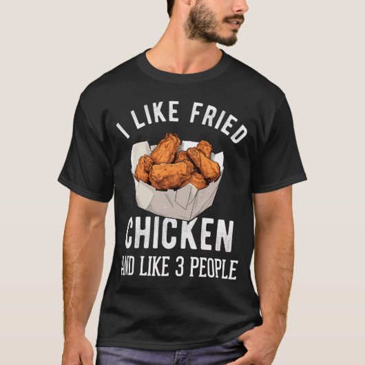 Fried Chicken Funny Mannen Vrouwen Kippenvleugels T-shirt (Voorkant)