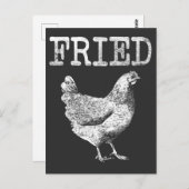 Fried Chicken Lover Boerderij Animal Pun Briefkaart (Voorkant / Achterkant)