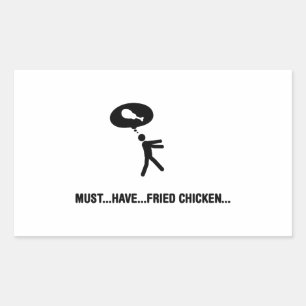 Fried Chicken Lover Rechthoekige Sticker
