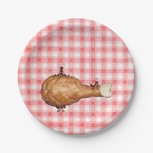 Fried Chicken Papieren Bordje (Voorkant)