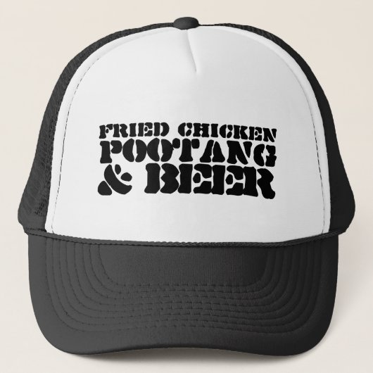 FRIED CHICKEN POOTANG & BEER TRUCKER PET (Voorkant)
