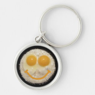 Fried Egg Face Sleutelhanger