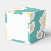 Fried Egg First Birthday Dank je vierkant Bedankdoosjes (Achterkant)