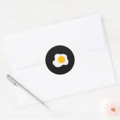 Fried Egg Graphic Funny Breakfast Eggs Lover Ronde Sticker (Envelop)