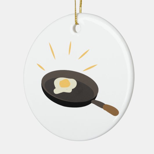 Fried Egg Keramisch Ornament (Links)