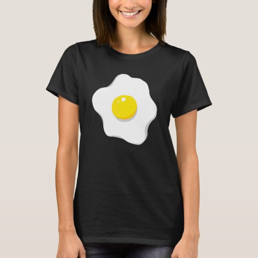 Fried Egg Matching Couple Group Halloween Costume T-shirt (Voorkant)
