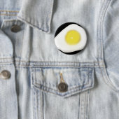 Fried Egg op Black Ronde Button 5,7 Cm (In situ)