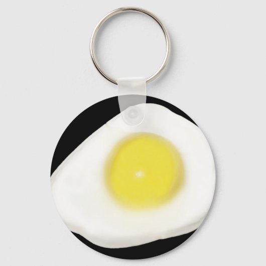 Fried Egg op Black Sleutelhanger (Voorkant)