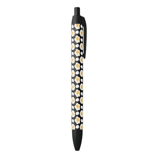 Fried Egg Pattern Breakfast Lovers Daisy Flower Zwarte Inkt Pen (Achterkant (Verticaal))