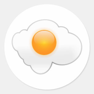 Fried Egg Ronde Sticker