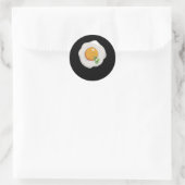 Fried Egg Sunny Side Up Breakfast Food Ronde Sticker (Tas)