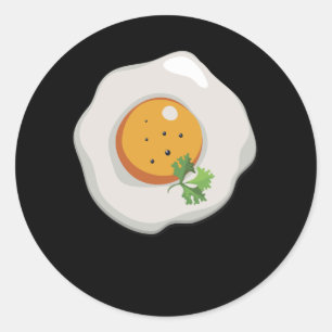Fried Egg Sunny Side Up Breakfast Food Ronde Sticker