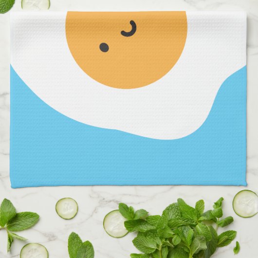 Fried Egg Tea Towel Theedoek (Gevouwen)