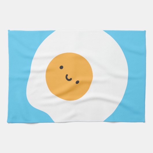Fried Egg Tea Towel Theedoek (Horizontaal)