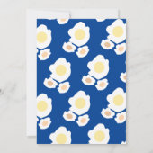 Fried Egg Turning Three Birthday Invitation Kaart (Achterkant)