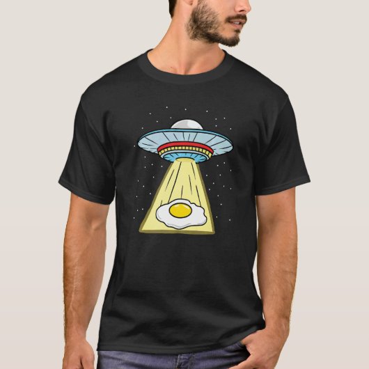 Fried Egg ufo Abduction Egg T-shirt (Voorkant)