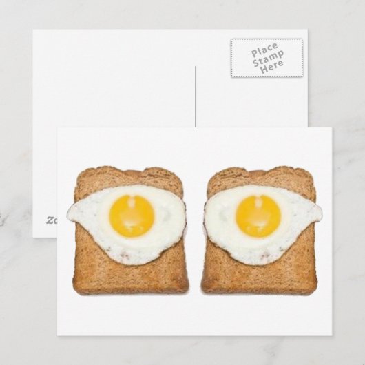 Fried Eggs Briefkaart (Voorkant / Achterkant)