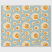 Fried Eggs Pattern Cute Food Cadeaupapier (Vlak)