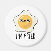 Fried Funny Fried Egg Pun Magneet (Voorkant)