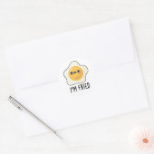 Fried Funny Fried Egg Pun Ronde Sticker (Envelop)