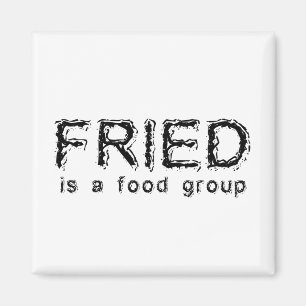 Fried is een voedselgroep Funny Magnet Magneet