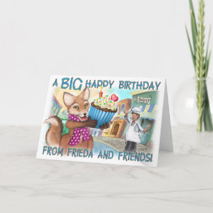 Frieda Tails Birthday Card Kaart