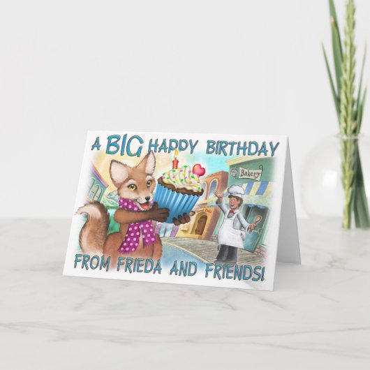 Frieda Tails Carte d'anniversaire (Devant)